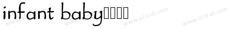 infant baby字体转换